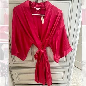 NWT Victoria’s Secret Dark pink silk robe size small